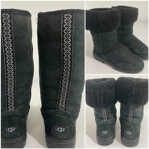 UGG Australia Black Suede Tall Boots